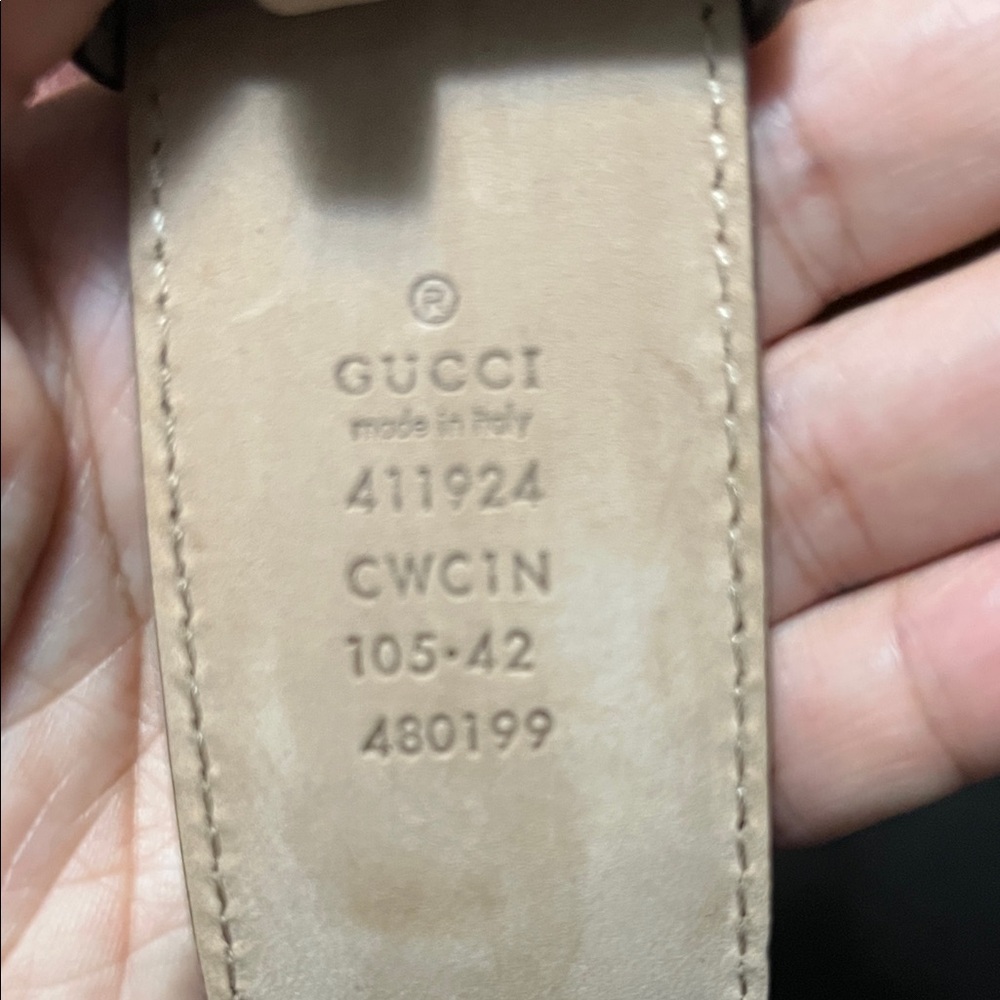 Gucci Brown Embossed Belt Bag with Silver Logo Buckle - Picture 2 of 5